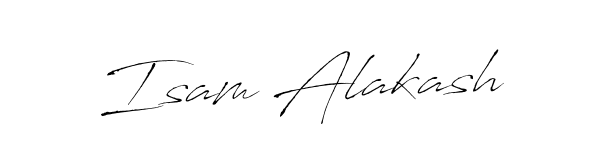 Create a beautiful signature design for name Isam Alakash. With this signature (Antro_Vectra) fonts, you can make a handwritten signature for free. Isam Alakash signature style 6 images and pictures png