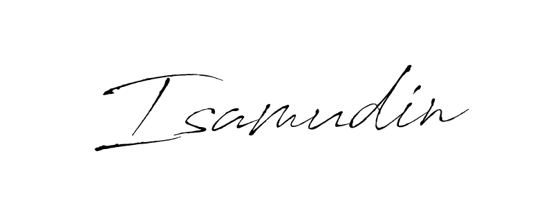 You should practise on your own different ways (Antro_Vectra) to write your name (Isamudin) in signature. don't let someone else do it for you. Isamudin signature style 6 images and pictures png
