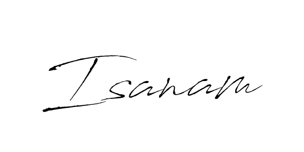 Make a beautiful signature design for name Isanam. With this signature (Antro_Vectra) style, you can create a handwritten signature for free. Isanam signature style 6 images and pictures png