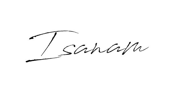 Make a beautiful signature design for name Isanam. With this signature (Antro_Vectra) style, you can create a handwritten signature for free. Isanam signature style 6 images and pictures png