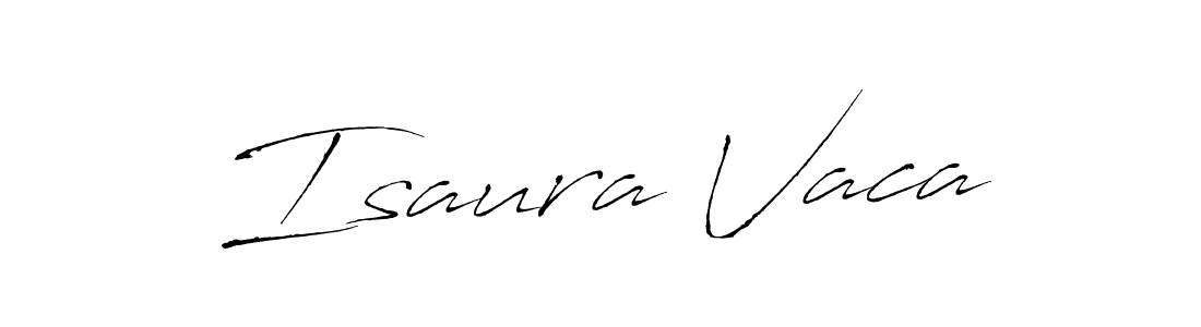 Isaura Vaca stylish signature style. Best Handwritten Sign (Antro_Vectra) for my name. Handwritten Signature Collection Ideas for my name Isaura Vaca. Isaura Vaca signature style 6 images and pictures png