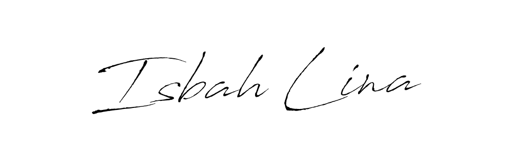 Create a beautiful signature design for name Isbah Lina. With this signature (Antro_Vectra) fonts, you can make a handwritten signature for free. Isbah Lina signature style 6 images and pictures png