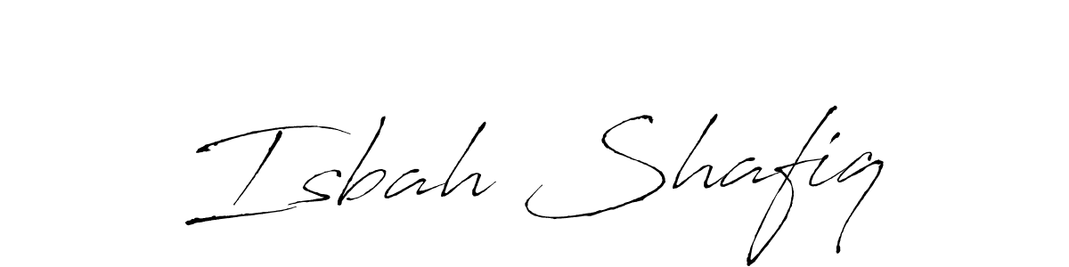 How to make Isbah Shafiq name signature. Use Antro_Vectra style for creating short signs online. This is the latest handwritten sign. Isbah Shafiq signature style 6 images and pictures png