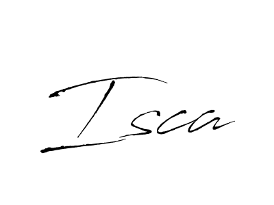 You should practise on your own different ways (Antro_Vectra) to write your name (Isca) in signature. don't let someone else do it for you. Isca signature style 6 images and pictures png