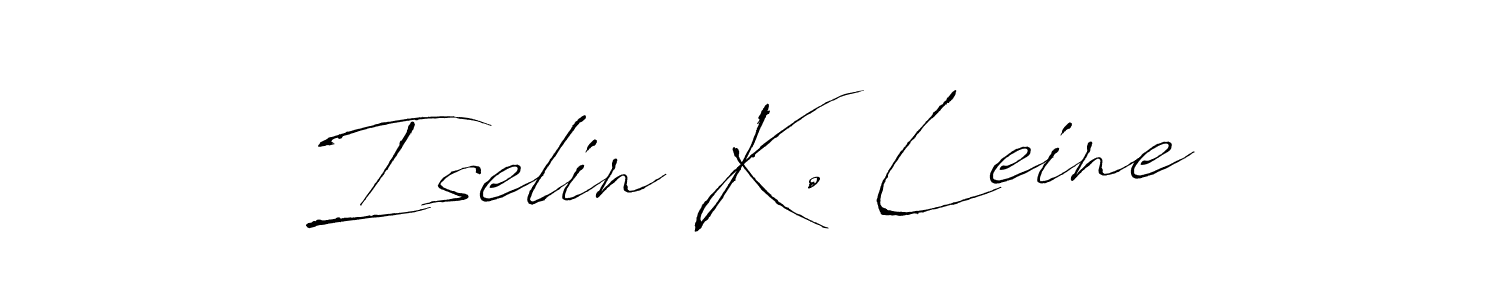 Design your own signature with our free online signature maker. With this signature software, you can create a handwritten (Antro_Vectra) signature for name Iselin K. Leine. Iselin K. Leine signature style 6 images and pictures png