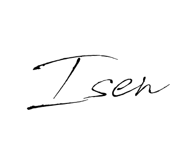 Create a beautiful signature design for name Isen. With this signature (Antro_Vectra) fonts, you can make a handwritten signature for free. Isen signature style 6 images and pictures png
