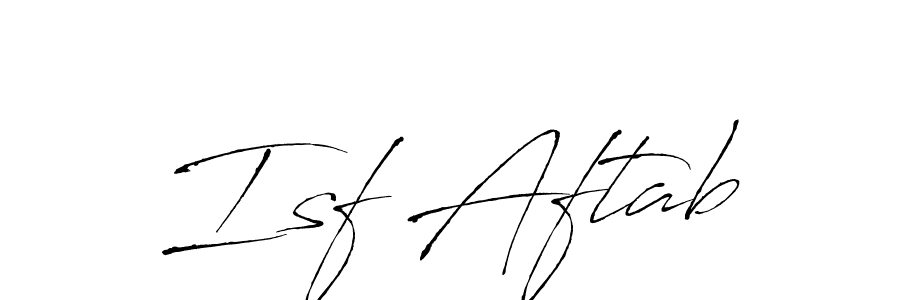 Use a signature maker to create a handwritten signature online. With this signature software, you can design (Antro_Vectra) your own signature for name Isf Aftab. Isf Aftab signature style 6 images and pictures png