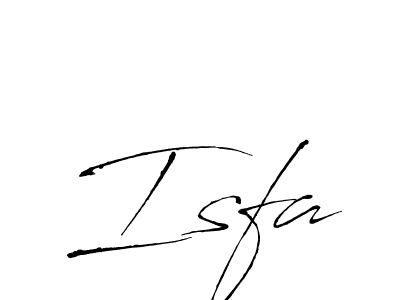 Design your own signature with our free online signature maker. With this signature software, you can create a handwritten (Antro_Vectra) signature for name Isfa. Isfa signature style 6 images and pictures png
