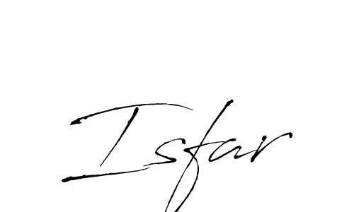 Design your own signature with our free online signature maker. With this signature software, you can create a handwritten (Antro_Vectra) signature for name Isfar. Isfar signature style 6 images and pictures png