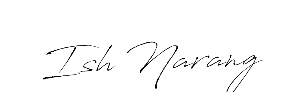 The best way (Antro_Vectra) to make a short signature is to pick only two or three words in your name. The name Ish Narang include a total of six letters. For converting this name. Ish Narang signature style 6 images and pictures png