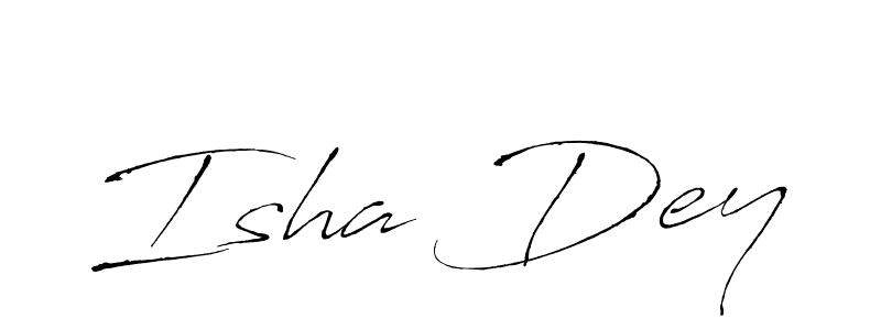 Antro_Vectra is a professional signature style that is perfect for those who want to add a touch of class to their signature. It is also a great choice for those who want to make their signature more unique. Get Isha Dey name to fancy signature for free. Isha Dey signature style 6 images and pictures png