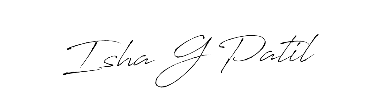 if you are searching for the best signature style for your name Isha G Patil. so please give up your signature search. here we have designed multiple signature styles  using Antro_Vectra. Isha G Patil signature style 6 images and pictures png