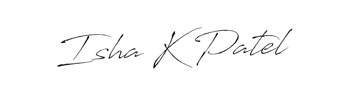 Also You can easily find your signature by using the search form. We will create Isha K Patel name handwritten signature images for you free of cost using Antro_Vectra sign style. Isha K Patel signature style 6 images and pictures png