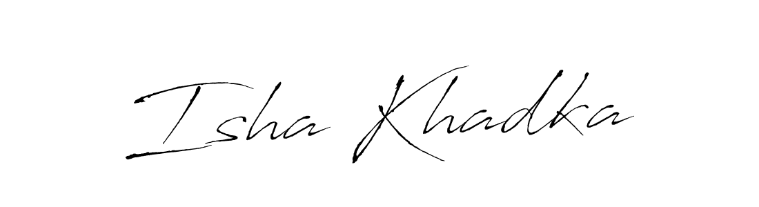 Isha Khadka stylish signature style. Best Handwritten Sign (Antro_Vectra) for my name. Handwritten Signature Collection Ideas for my name Isha Khadka. Isha Khadka signature style 6 images and pictures png