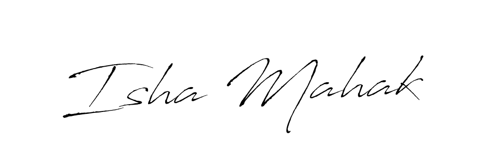 It looks lik you need a new signature style for name Isha Mahak. Design unique handwritten (Antro_Vectra) signature with our free signature maker in just a few clicks. Isha Mahak signature style 6 images and pictures png