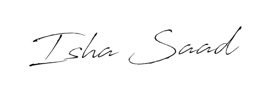 This is the best signature style for the Isha Saad name. Also you like these signature font (Antro_Vectra). Mix name signature. Isha Saad signature style 6 images and pictures png