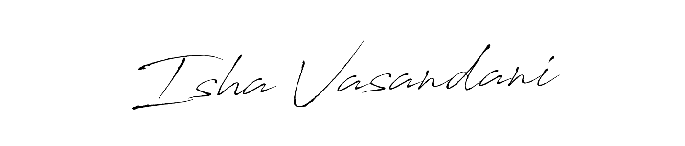 This is the best signature style for the Isha Vasandani name. Also you like these signature font (Antro_Vectra). Mix name signature. Isha Vasandani signature style 6 images and pictures png