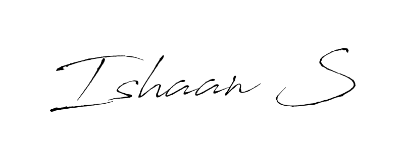 Design your own signature with our free online signature maker. With this signature software, you can create a handwritten (Antro_Vectra) signature for name Ishaan S. Ishaan S signature style 6 images and pictures png