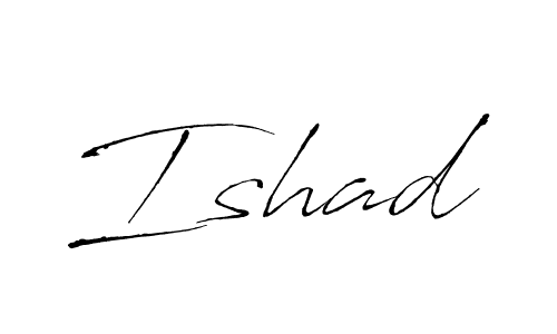 Make a beautiful signature design for name Ishad. With this signature (Antro_Vectra) style, you can create a handwritten signature for free. Ishad signature style 6 images and pictures png