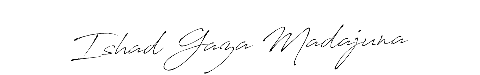 Create a beautiful signature design for name Ishad Gaza Madajuna. With this signature (Antro_Vectra) fonts, you can make a handwritten signature for free. Ishad Gaza Madajuna signature style 6 images and pictures png