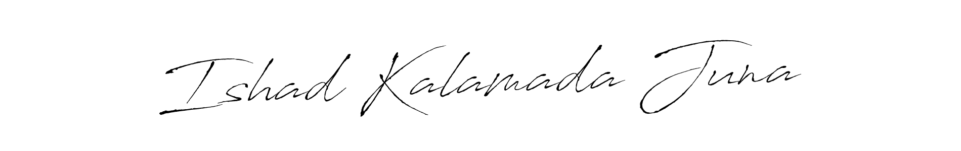 You should practise on your own different ways (Antro_Vectra) to write your name (Ishad Kalamada Juna) in signature. don't let someone else do it for you. Ishad Kalamada Juna signature style 6 images and pictures png