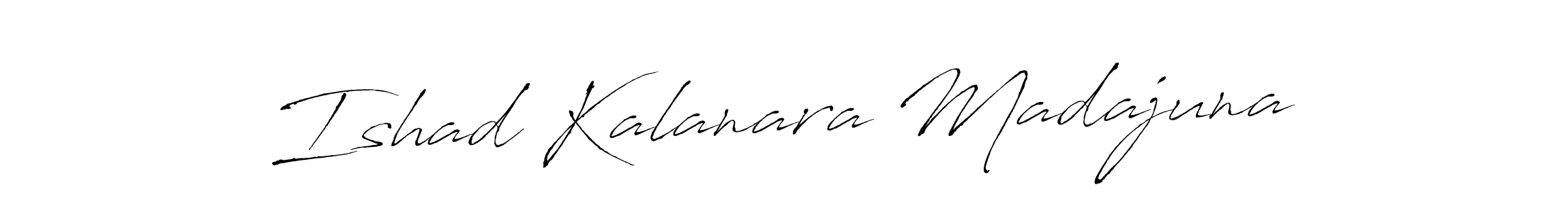 Antro_Vectra is a professional signature style that is perfect for those who want to add a touch of class to their signature. It is also a great choice for those who want to make their signature more unique. Get Ishad Kalanara Madajuna name to fancy signature for free. Ishad Kalanara Madajuna signature style 6 images and pictures png