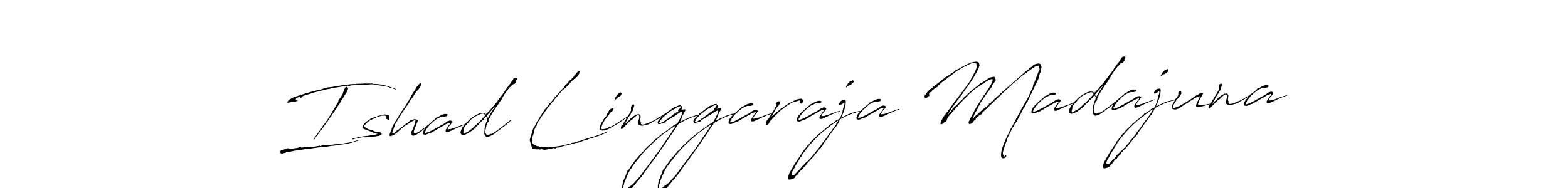 Antro_Vectra is a professional signature style that is perfect for those who want to add a touch of class to their signature. It is also a great choice for those who want to make their signature more unique. Get Ishad Linggaraja Madajuna name to fancy signature for free. Ishad Linggaraja Madajuna signature style 6 images and pictures png