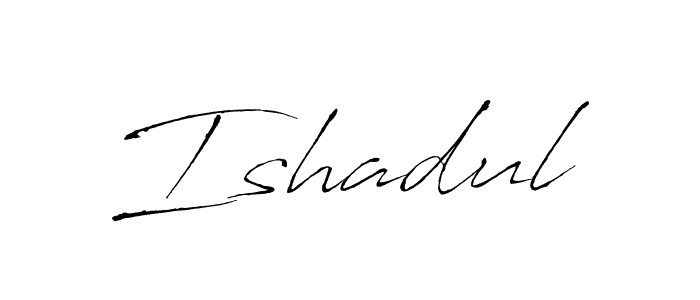 Make a beautiful signature design for name Ishadul. With this signature (Antro_Vectra) style, you can create a handwritten signature for free. Ishadul signature style 6 images and pictures png