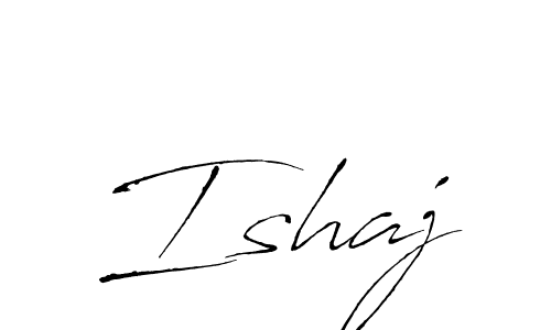 Design your own signature with our free online signature maker. With this signature software, you can create a handwritten (Antro_Vectra) signature for name Ishaj. Ishaj signature style 6 images and pictures png