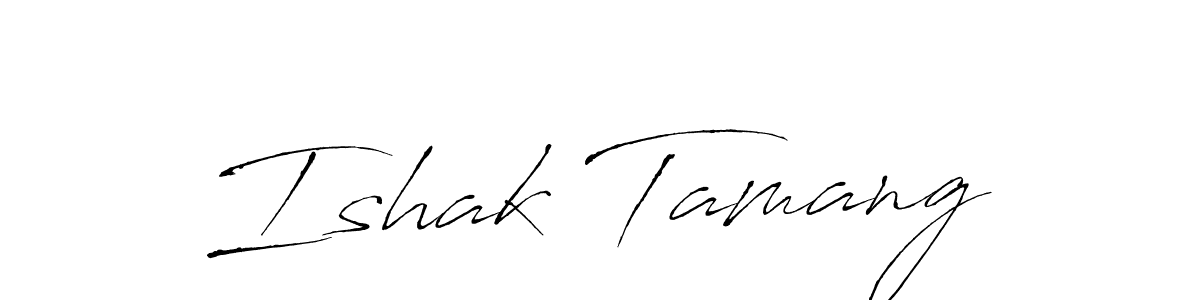 Similarly Antro_Vectra is the best handwritten signature design. Signature creator online .You can use it as an online autograph creator for name Ishak Tamang. Ishak Tamang signature style 6 images and pictures png