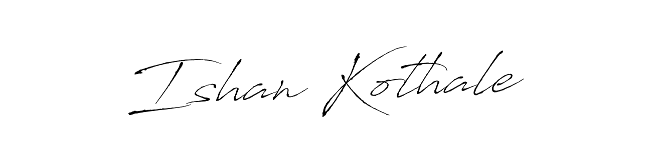 How to make Ishan Kothale name signature. Use Antro_Vectra style for creating short signs online. This is the latest handwritten sign. Ishan Kothale signature style 6 images and pictures png