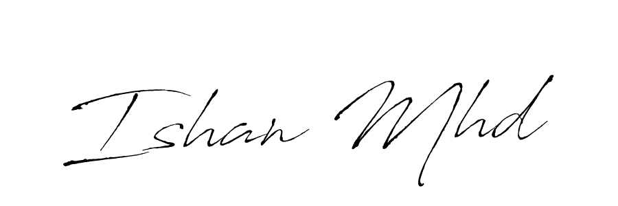 The best way (Antro_Vectra) to make a short signature is to pick only two or three words in your name. The name Ishan Mhd include a total of six letters. For converting this name. Ishan Mhd signature style 6 images and pictures png