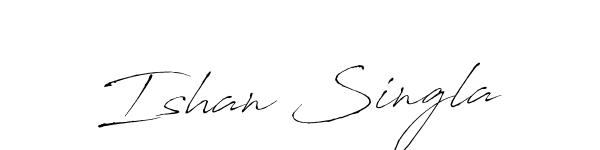 Design your own signature with our free online signature maker. With this signature software, you can create a handwritten (Antro_Vectra) signature for name Ishan Singla. Ishan Singla signature style 6 images and pictures png