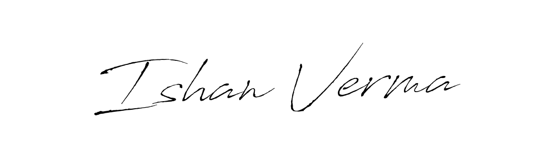 Make a beautiful signature design for name Ishan Verma. With this signature (Antro_Vectra) style, you can create a handwritten signature for free. Ishan Verma signature style 6 images and pictures png