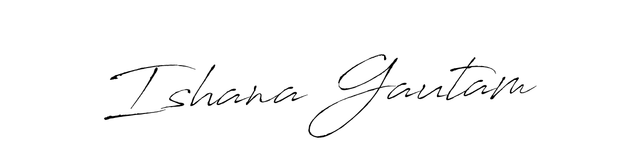 Antro_Vectra is a professional signature style that is perfect for those who want to add a touch of class to their signature. It is also a great choice for those who want to make their signature more unique. Get Ishana Gautam name to fancy signature for free. Ishana Gautam signature style 6 images and pictures png