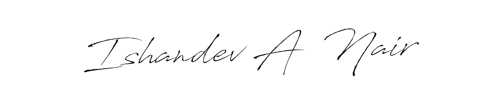 Create a beautiful signature design for name Ishandev A  Nair. With this signature (Antro_Vectra) fonts, you can make a handwritten signature for free. Ishandev A  Nair signature style 6 images and pictures png