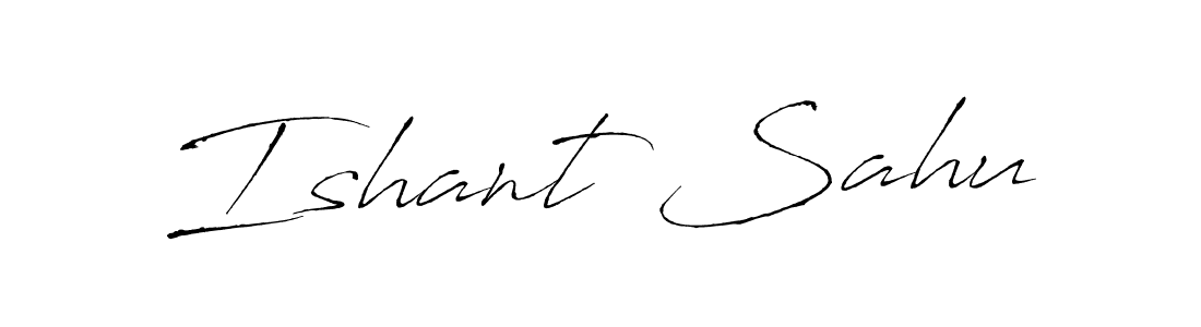 Design your own signature with our free online signature maker. With this signature software, you can create a handwritten (Antro_Vectra) signature for name Ishant Sahu. Ishant Sahu signature style 6 images and pictures png