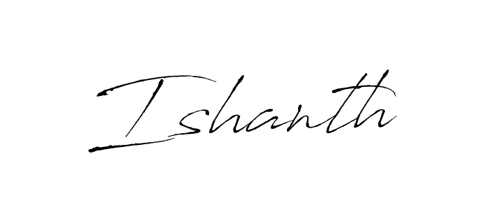 The best way (Antro_Vectra) to make a short signature is to pick only two or three words in your name. The name Ishanth include a total of six letters. For converting this name. Ishanth signature style 6 images and pictures png
