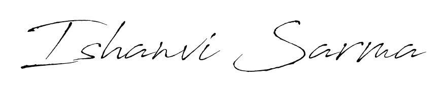 A stylish, flowing autograph style designed for name Ishanvi Sarma using Antro_Vectra typography. Perfect for digital creative projects. Ishanvi Sarma signature style 6 images and pictures png