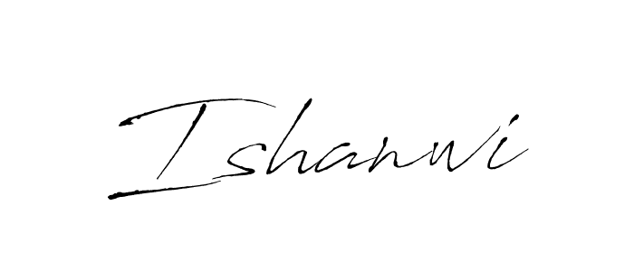 Make a beautiful signature design for name Ishanwi. With this signature (Antro_Vectra) style, you can create a handwritten signature for free. Ishanwi signature style 6 images and pictures png
