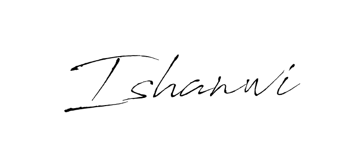 Make a beautiful signature design for name Ishanwi. With this signature (Antro_Vectra) style, you can create a handwritten signature for free. Ishanwi signature style 6 images and pictures png