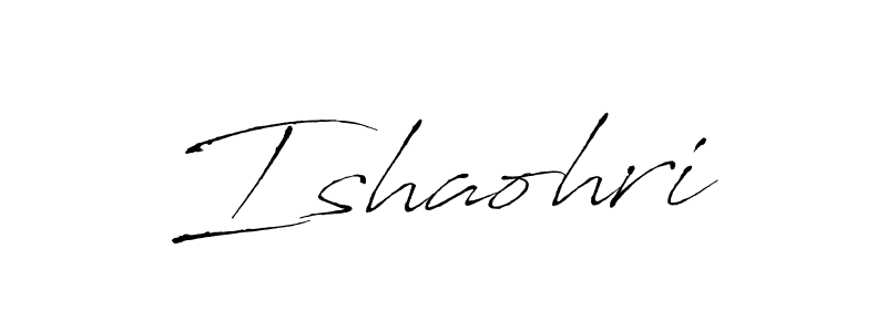 Design your own signature with our free online signature maker. With this signature software, you can create a handwritten (Antro_Vectra) signature for name Ishaohri. Ishaohri signature style 6 images and pictures png