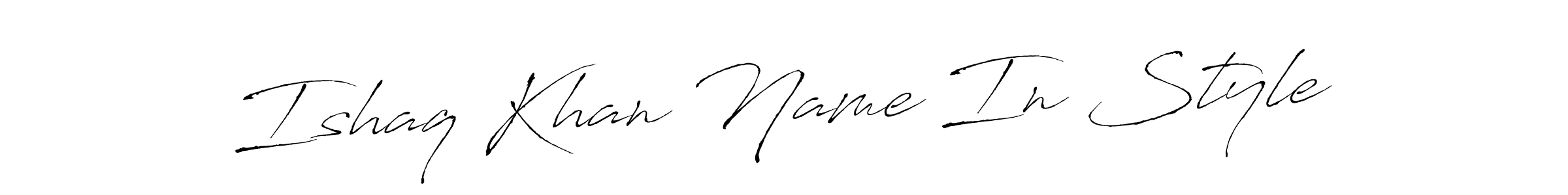 Make a beautiful signature design for name Ishaq Khan Name In Style. With this signature (Antro_Vectra) style, you can create a handwritten signature for free. Ishaq Khan Name In Style signature style 6 images and pictures png