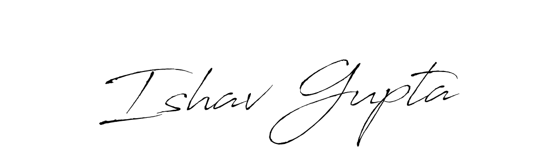Create a beautiful signature design for name Ishav Gupta. With this signature (Antro_Vectra) fonts, you can make a handwritten signature for free. Ishav Gupta signature style 6 images and pictures png
