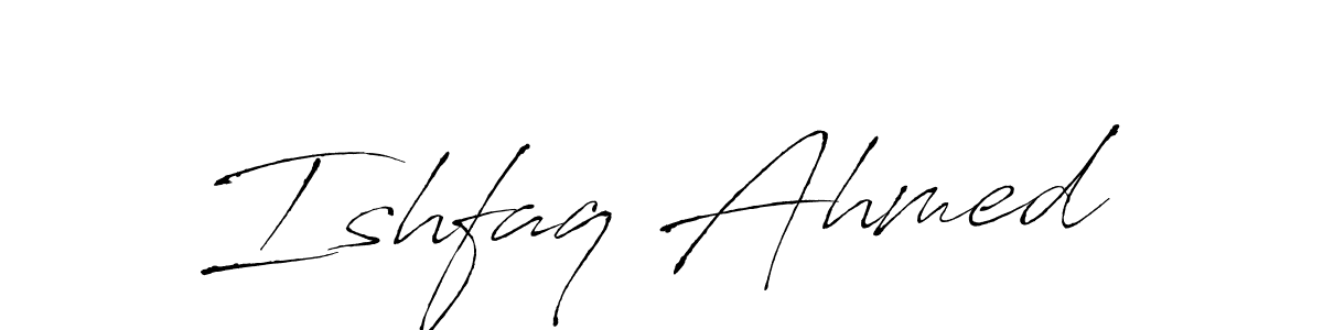 Make a beautiful signature design for name Ishfaq Ahmed. With this signature (Antro_Vectra) style, you can create a handwritten signature for free. Ishfaq Ahmed signature style 6 images and pictures png