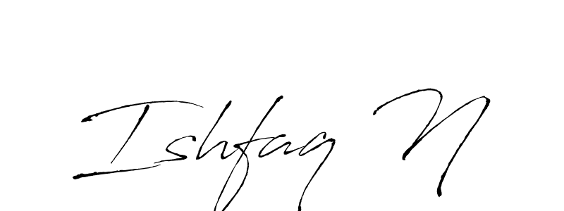 Ishfaq N stylish signature style. Best Handwritten Sign (Antro_Vectra) for my name. Handwritten Signature Collection Ideas for my name Ishfaq N. Ishfaq N signature style 6 images and pictures png