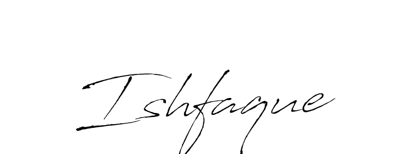 Make a beautiful signature design for name Ishfaque. With this signature (Antro_Vectra) style, you can create a handwritten signature for free. Ishfaque signature style 6 images and pictures png