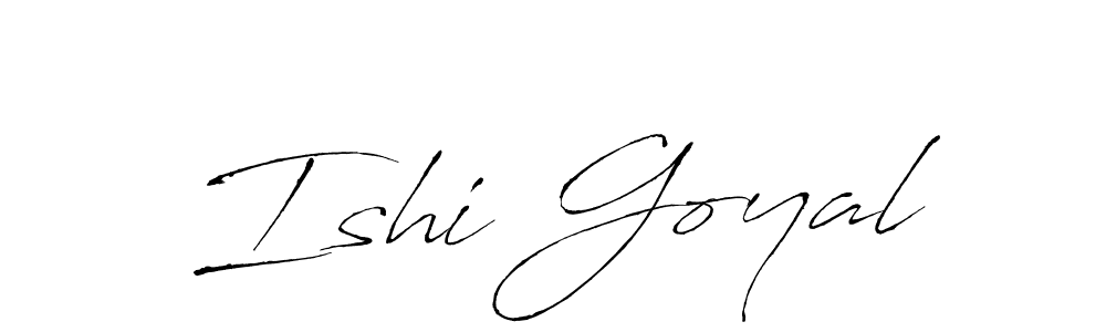 Antro_Vectra is a professional signature style that is perfect for those who want to add a touch of class to their signature. It is also a great choice for those who want to make their signature more unique. Get Ishi Goyal name to fancy signature for free. Ishi Goyal signature style 6 images and pictures png