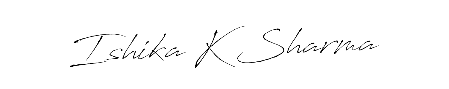 It looks lik you need a new signature style for name Ishika K Sharma. Design unique handwritten (Antro_Vectra) signature with our free signature maker in just a few clicks. Ishika K Sharma signature style 6 images and pictures png