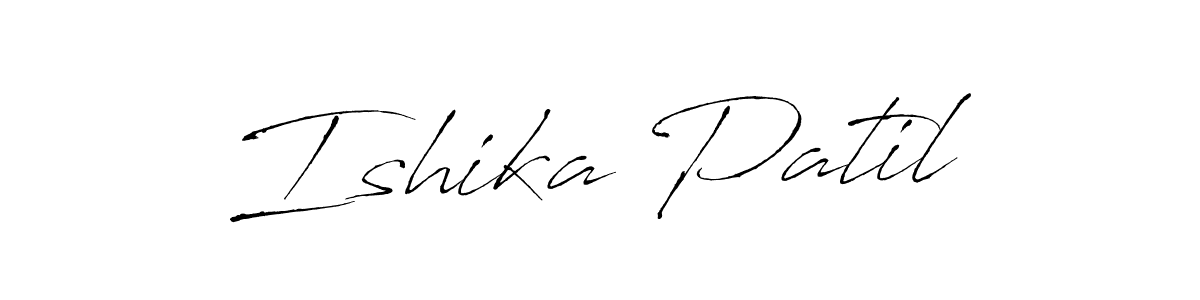 Make a beautiful signature design for name Ishika Patil. With this signature (Antro_Vectra) style, you can create a handwritten signature for free. Ishika Patil signature style 6 images and pictures png